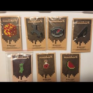 Minecraft pins from Mine Chest subscription NWT